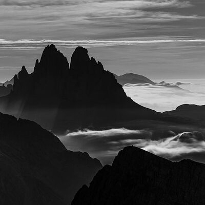 4. Platz: Peter Pliger - Vollmondnacht über den Dolomiten