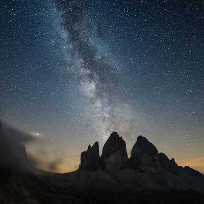 7. Platz: Kerstin Siepmann - Milchstraße über den 3 Zinnen